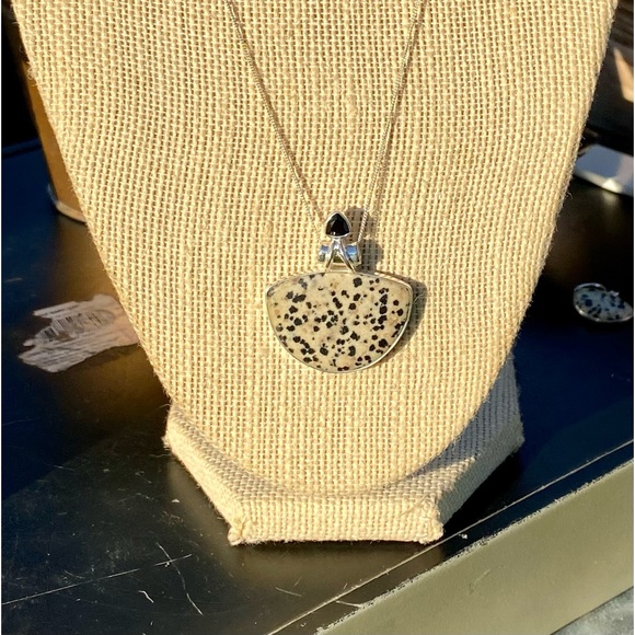 Dalmatian Jasper & Onyx Necklace - Picture 7 of 16